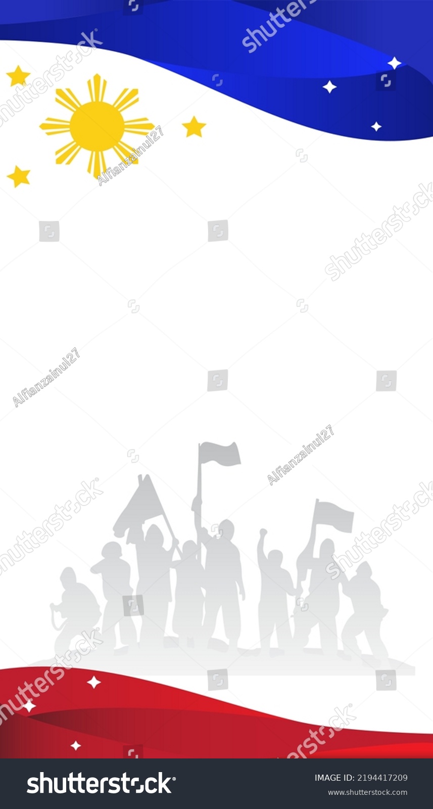 National Heroes Day Potret Copy Space Stock Vector (Royalty Free ...