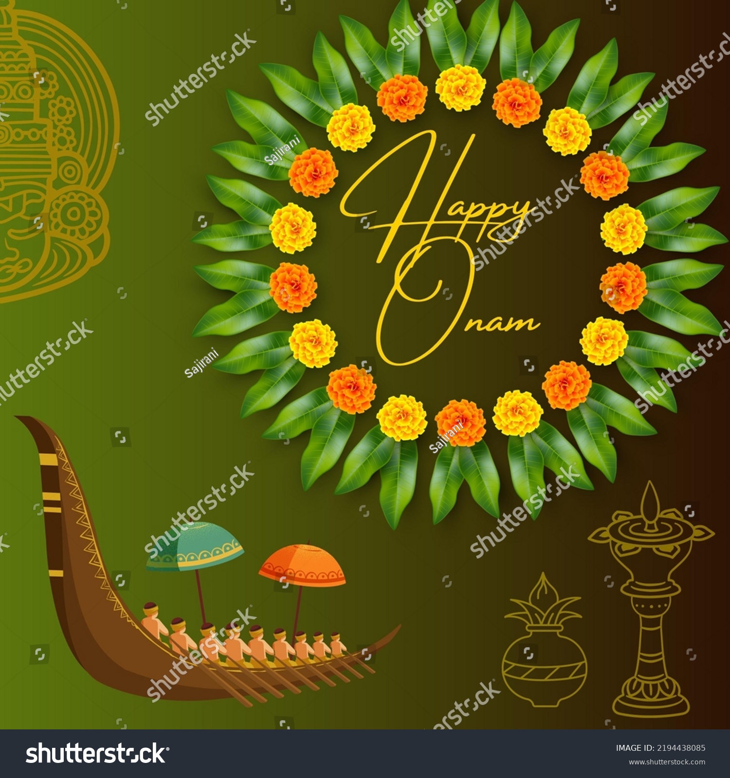 Happy Onam Images Onam Wishes Kerala Stock Illustration 2194438085