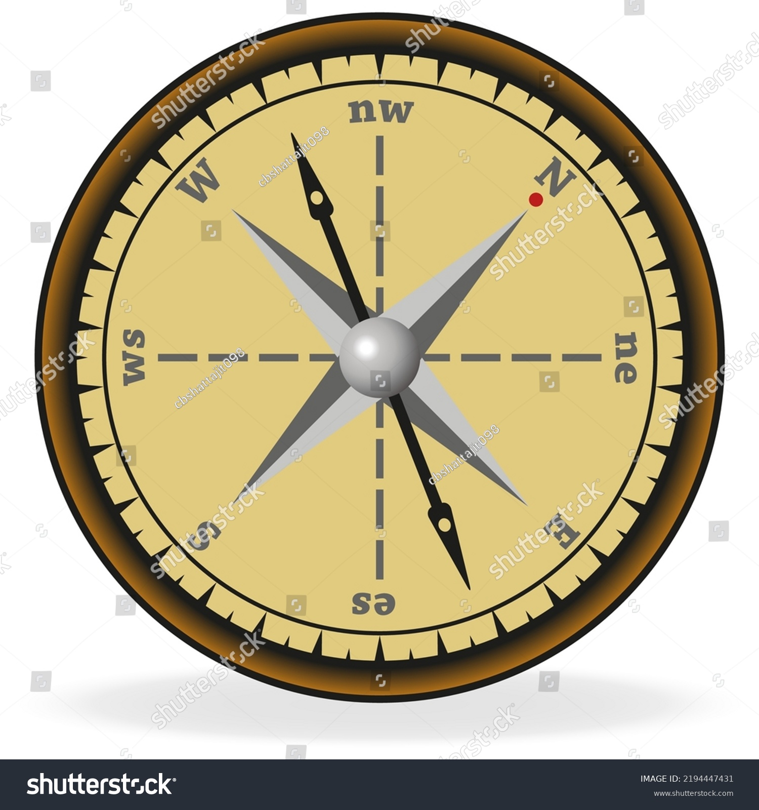 Realistic Compass Vector Ai Illustration Stock Vector Royalty Free 2194447431 Shutterstock 0628