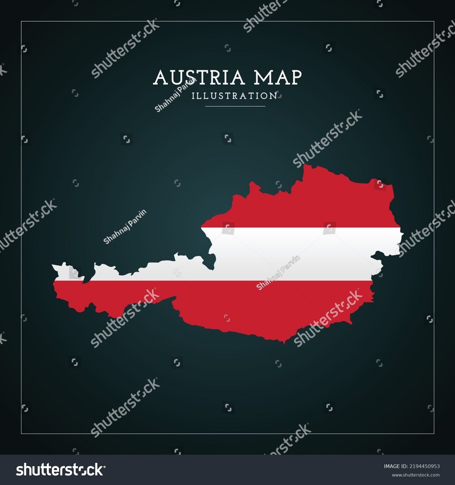 Colorful Austria Map Vector Illustration Stock Vector (Royalty Free ...