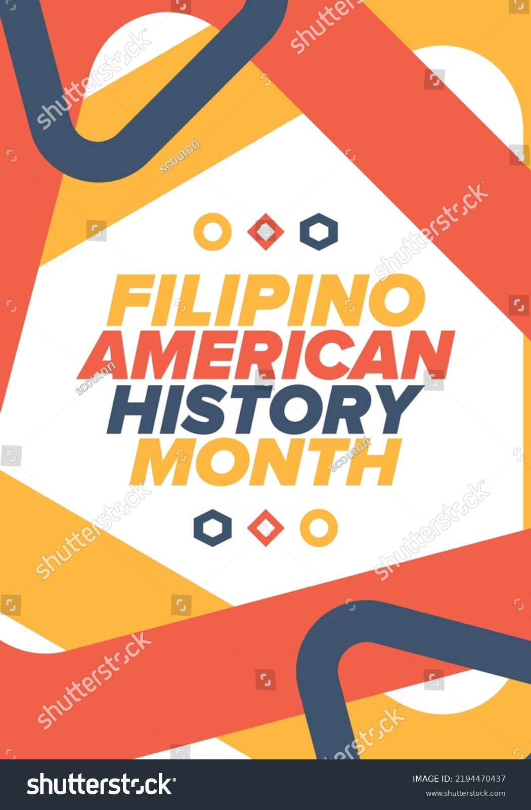 Filipino American History Month Happy Holiday Stock Vector (Royalty ...