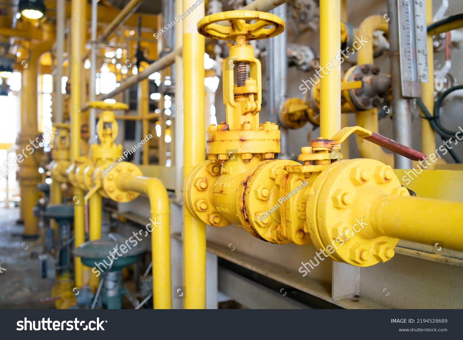 Oil Gas Processing Plant Pipe Line Stock Photo 2194528689 | Shutterstock