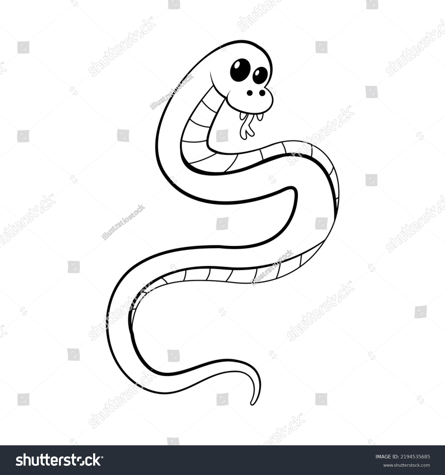 Isolated Snake Kawaii Tatoo Vector Illustration Stock Vector (Royalty ...