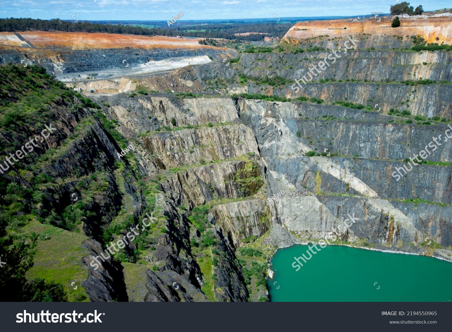 Historic Cornwall Pit Greenbushes Mine Western Stock Photo 2194550965 ...