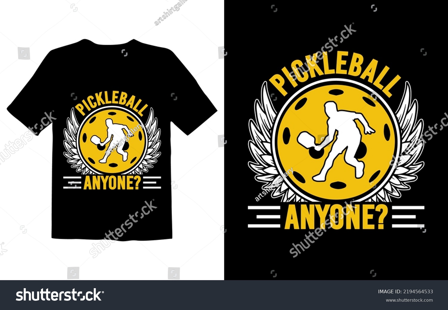 Pickleball Anyone Pickleball Shirt Design Stock Vector (Royalty Free ...