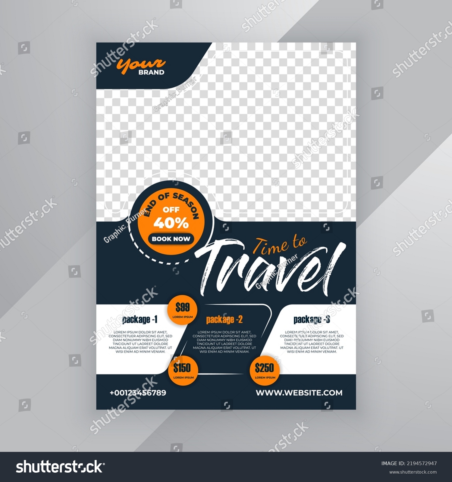 Travel Flyer Poster Design Template Stock Vector (Royalty Free ...