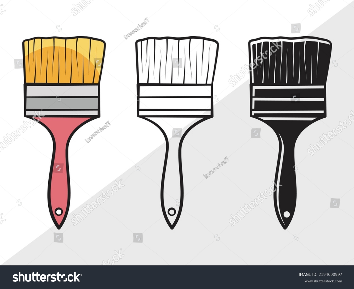 Paint Brush Svg Printable Vector Illustration Stock Vector Royalty   Stock Vector Paint Brush Svg Printable Vector Illustration 2194600997 