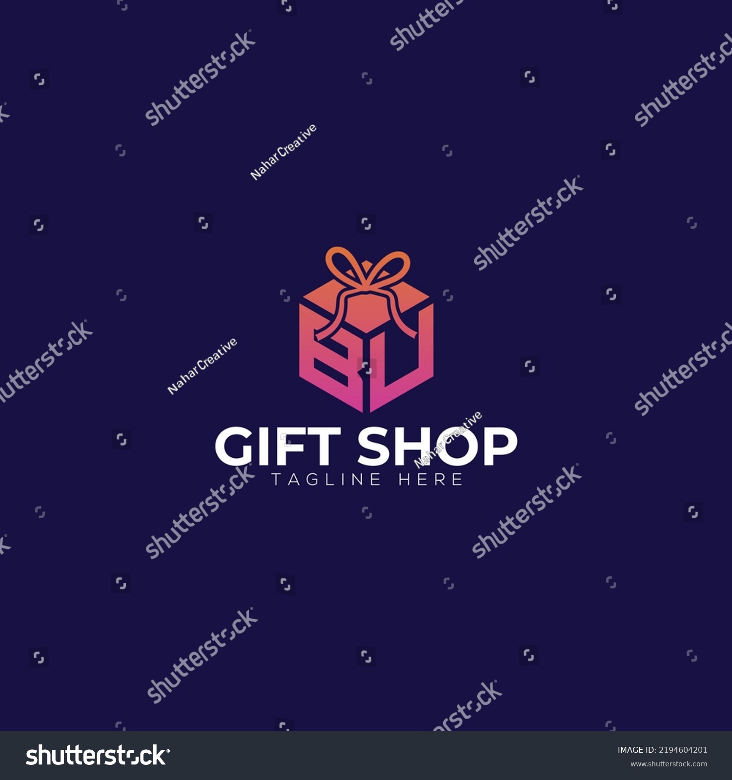 Gift Shop Logo Design Vector Stock Vector (Royalty Free) 2194604201 ...