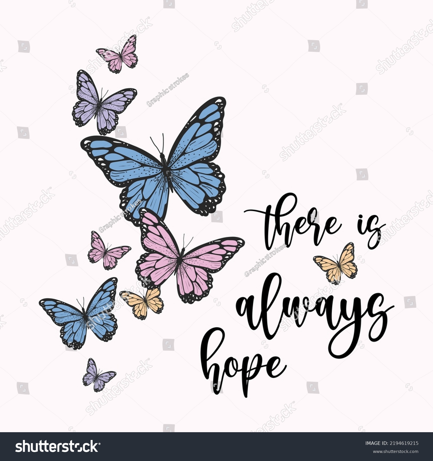 There Always Hope Typographic Slogan Tshirt Stock Vector (royalty Free 