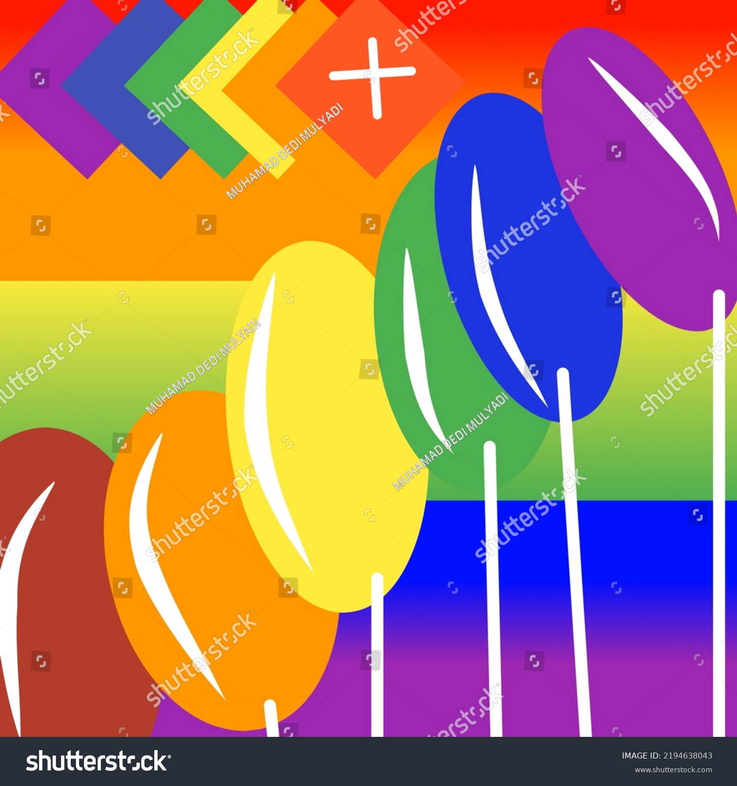 Balloon Cartoon Style Bunch Balloons Birthday Stock Illustration 2194638043 Shutterstock