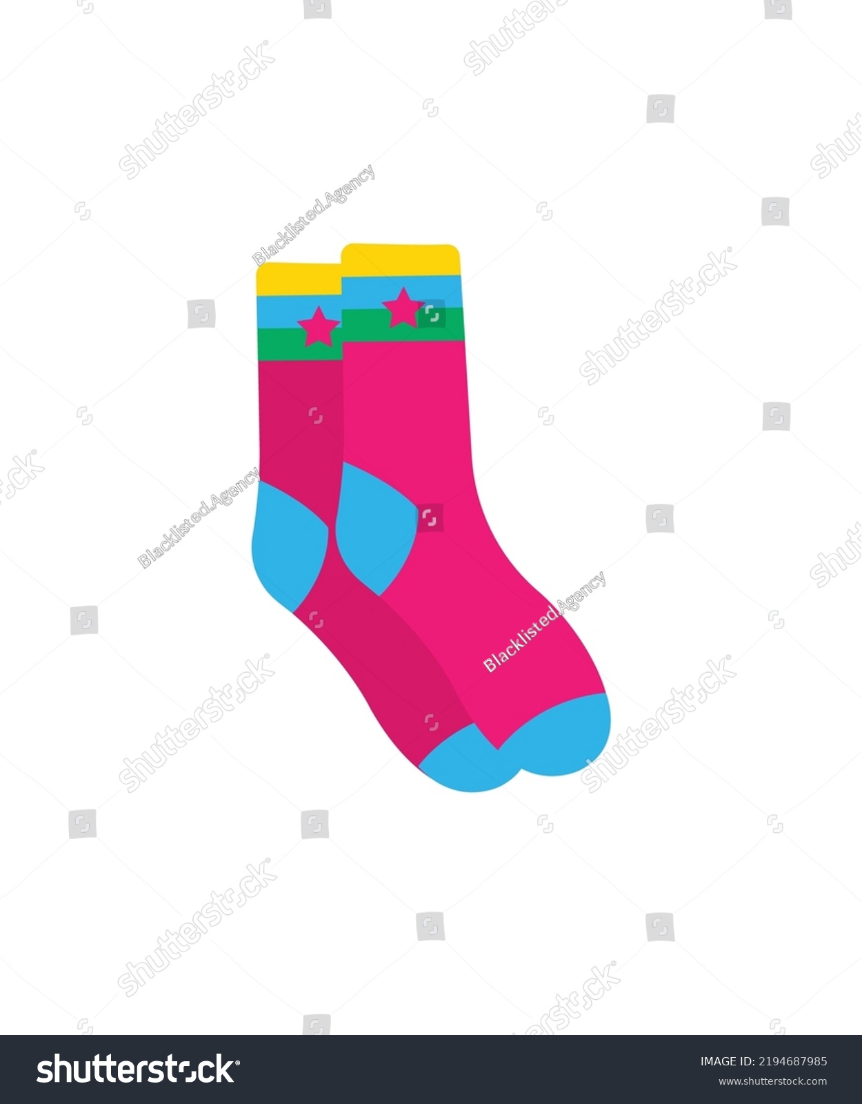 Socks Vector Isolated On White Background Stock Vector (Royalty Free ...