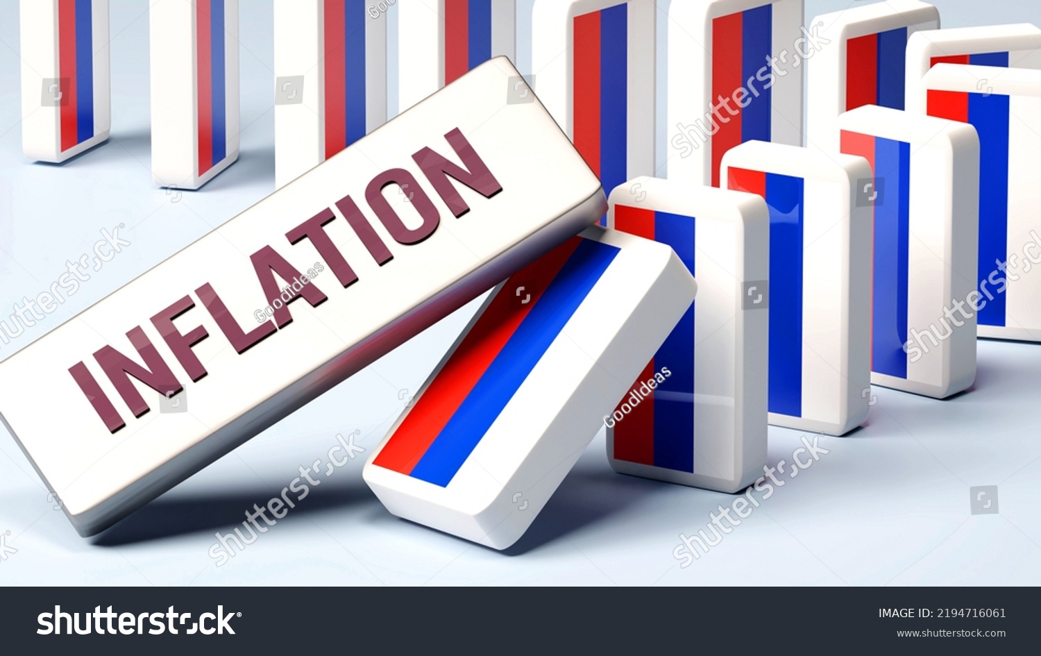 Russia Inflation Causing National Problem Falling Stock Illustration ...