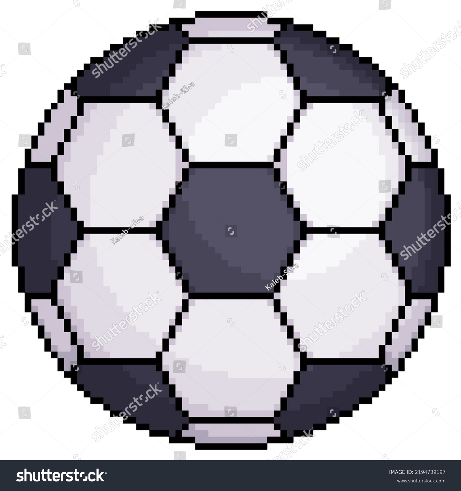 Pixel Art Soccer Ball Football Vector Stock Vector (Royalty Free ...