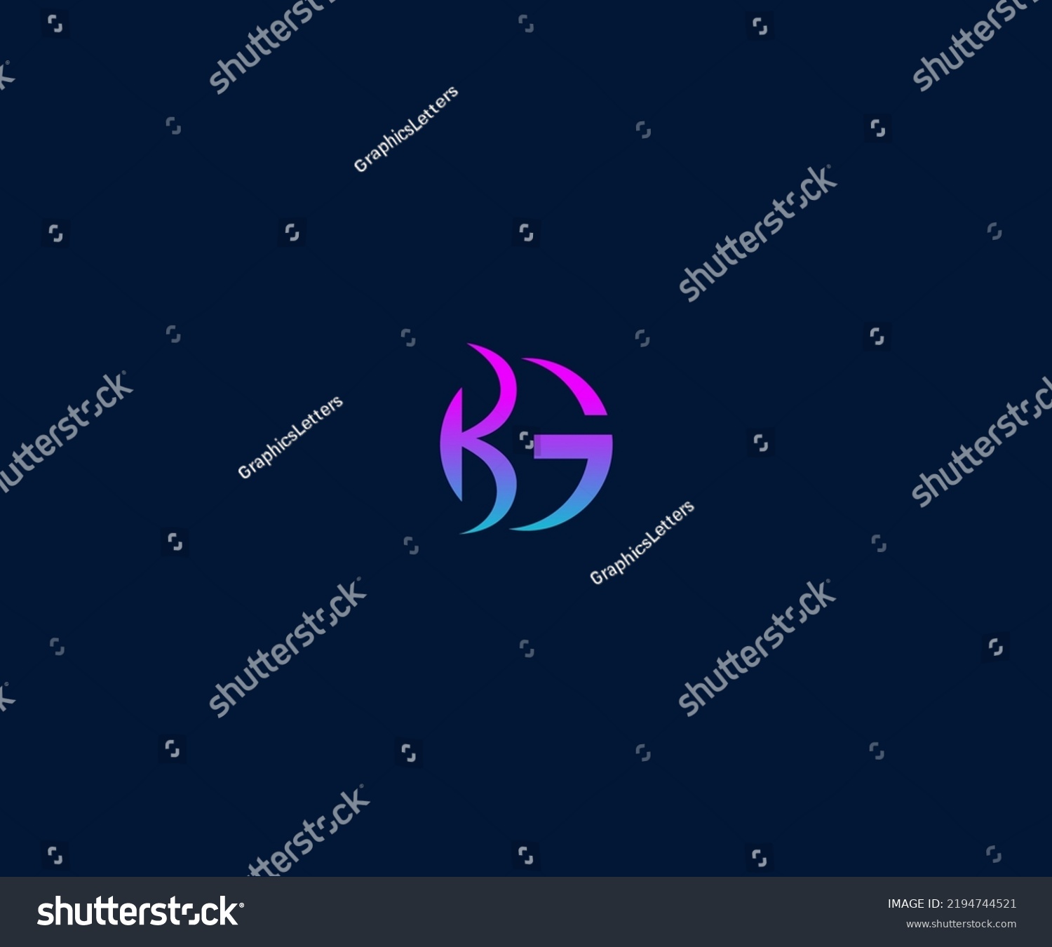 Bg Gb Kg Gk Logo Design Stock Vector (Royalty Free) 2194744521 ...