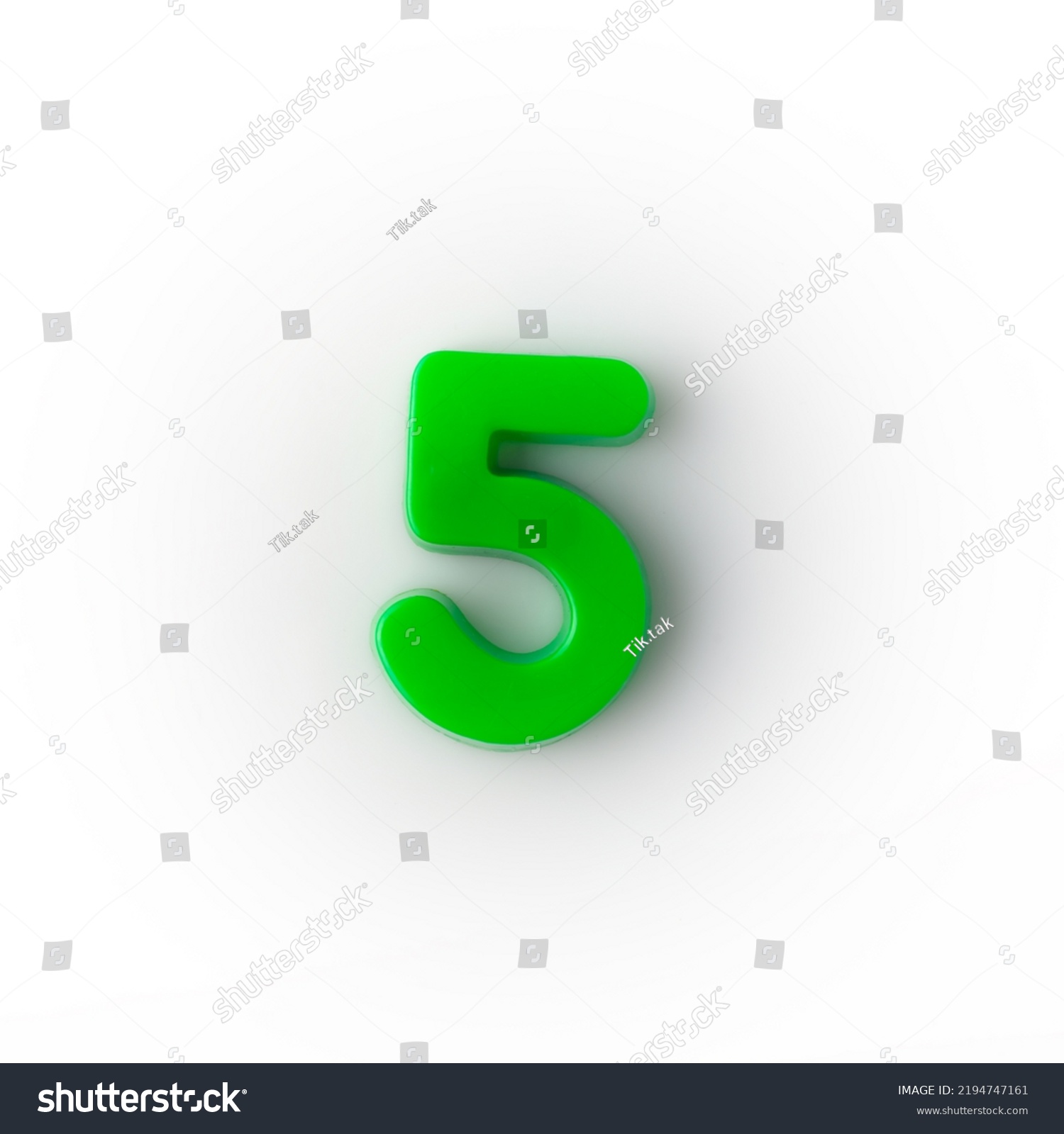 Plastic Magnetic Number 5 Five Green Stock Photo 2194747161 | Shutterstock