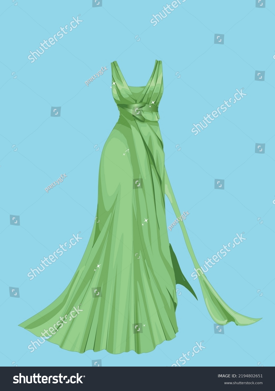 Beautiful Dress Green Green Dress Wedding Stock Vector Royalty Free beautiful-dress-green-green-dress-wedding-stock-vector-royalty-free