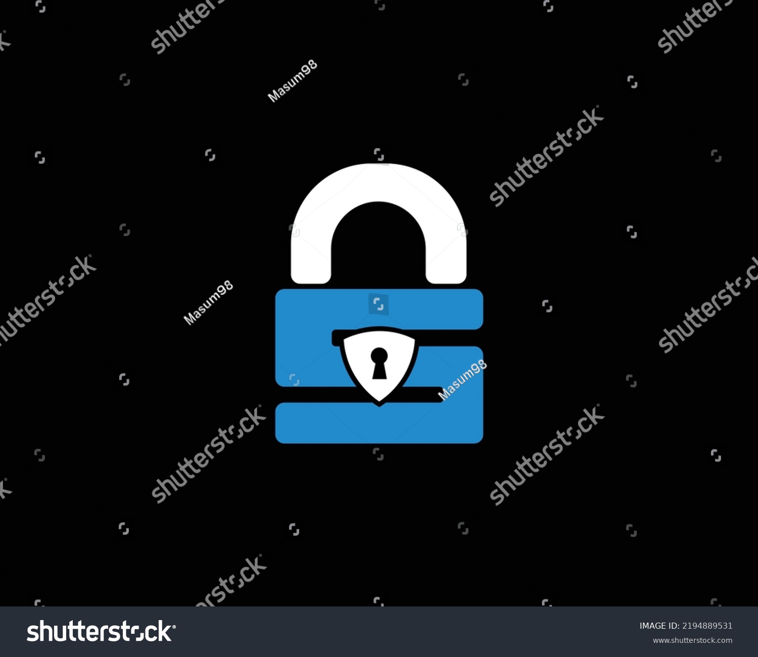 Letter S Lock Security Logo Design Stock Vector (Royalty Free ...