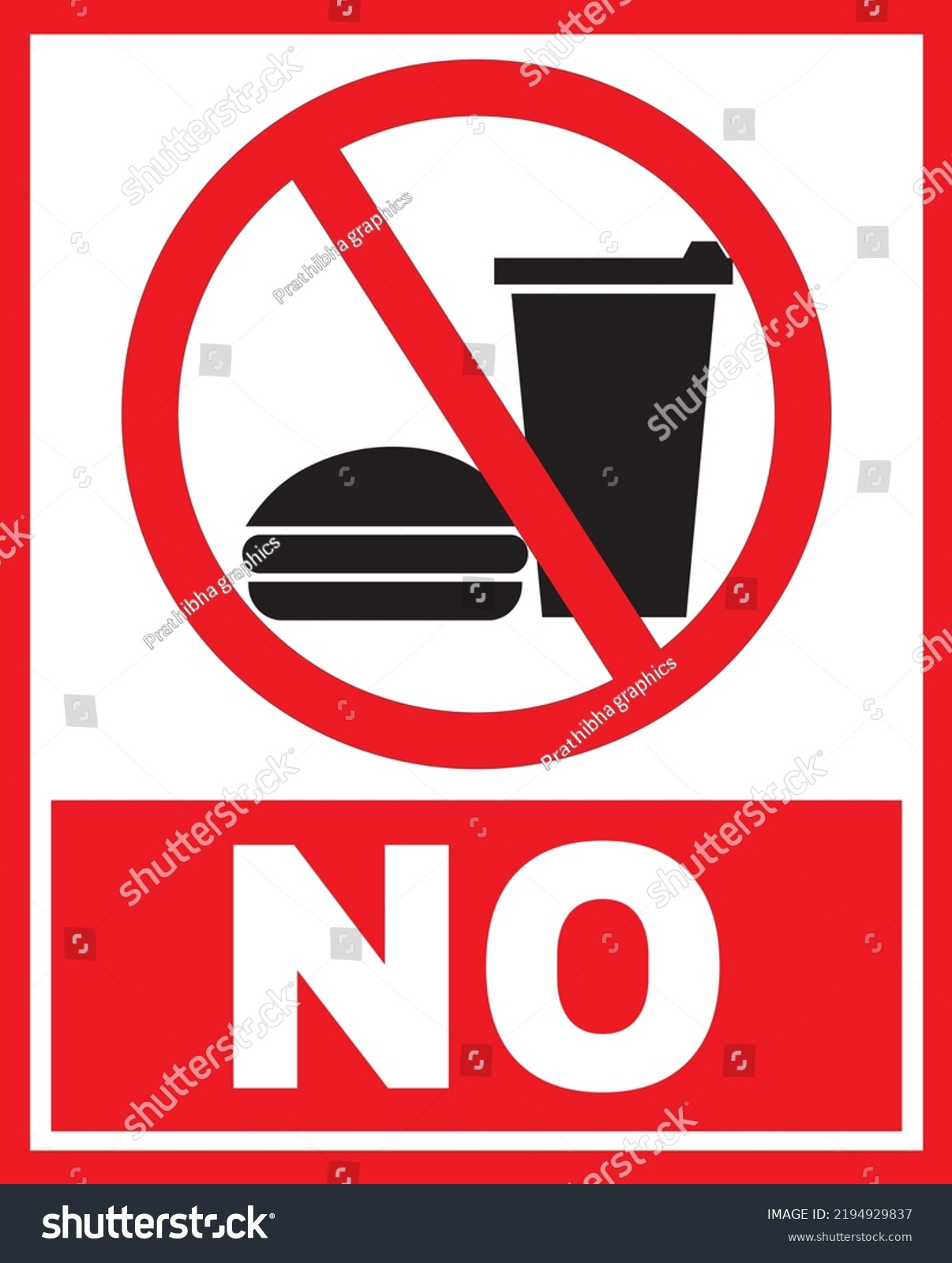 No Food Drink Allowed Sign Vector Stock Vector Royalty Free 2194929837 Shutterstock 