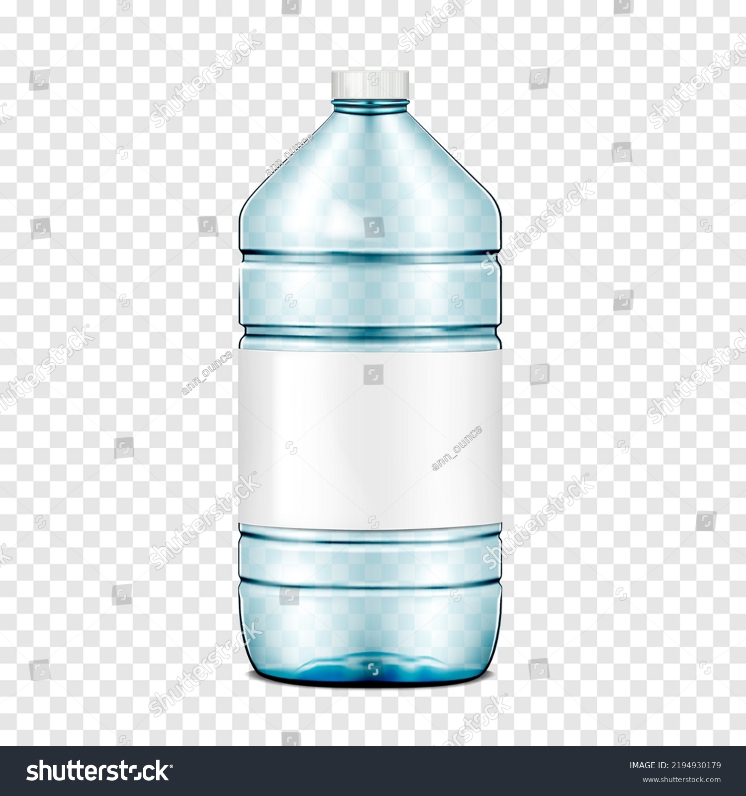 Empty Large Clear Blue Plastic Water Stock Vector (Royalty Free ...