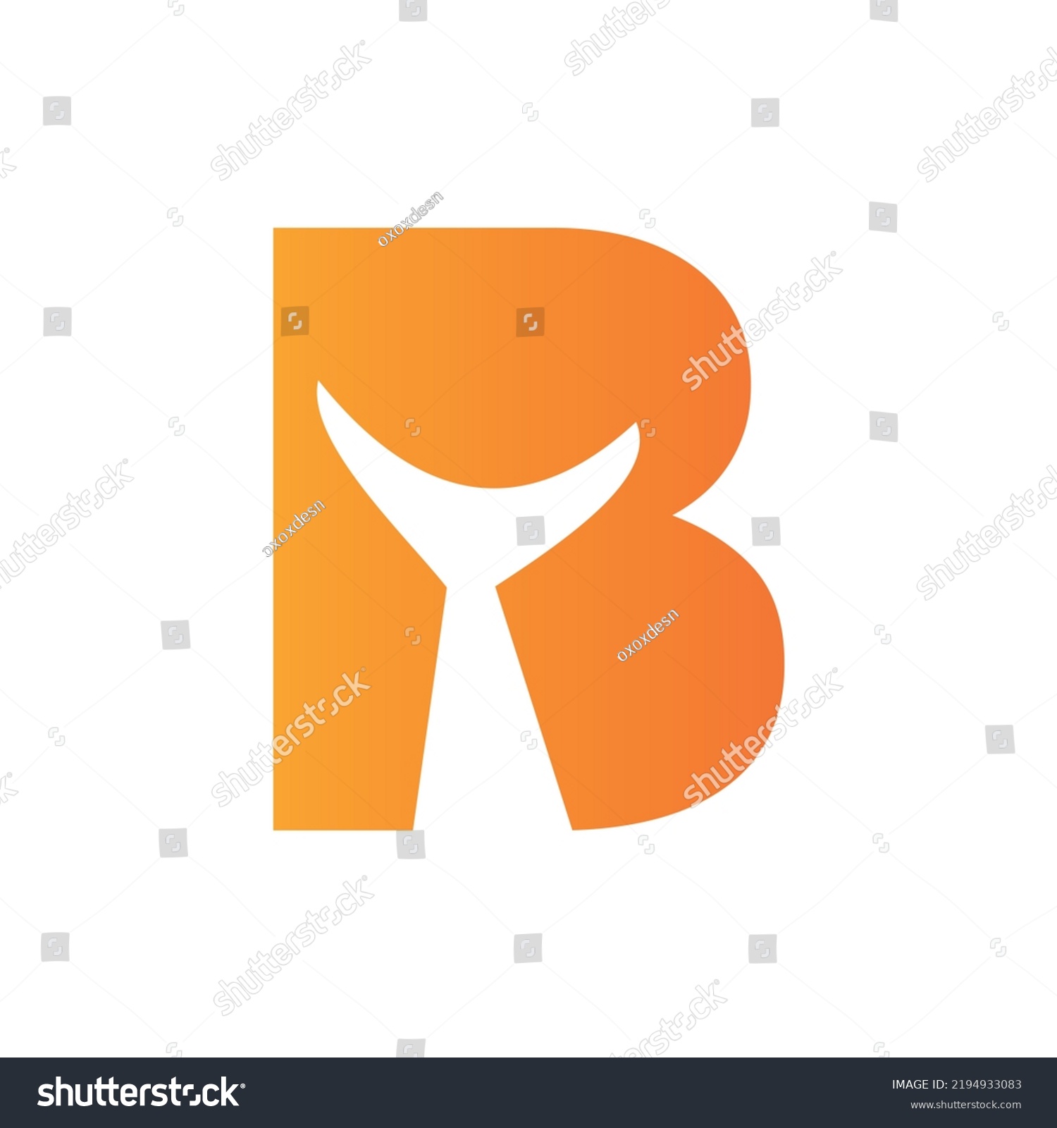 Letter B Whale Tail Logo Vector Stock Vector (Royalty Free) 2194933083 ...