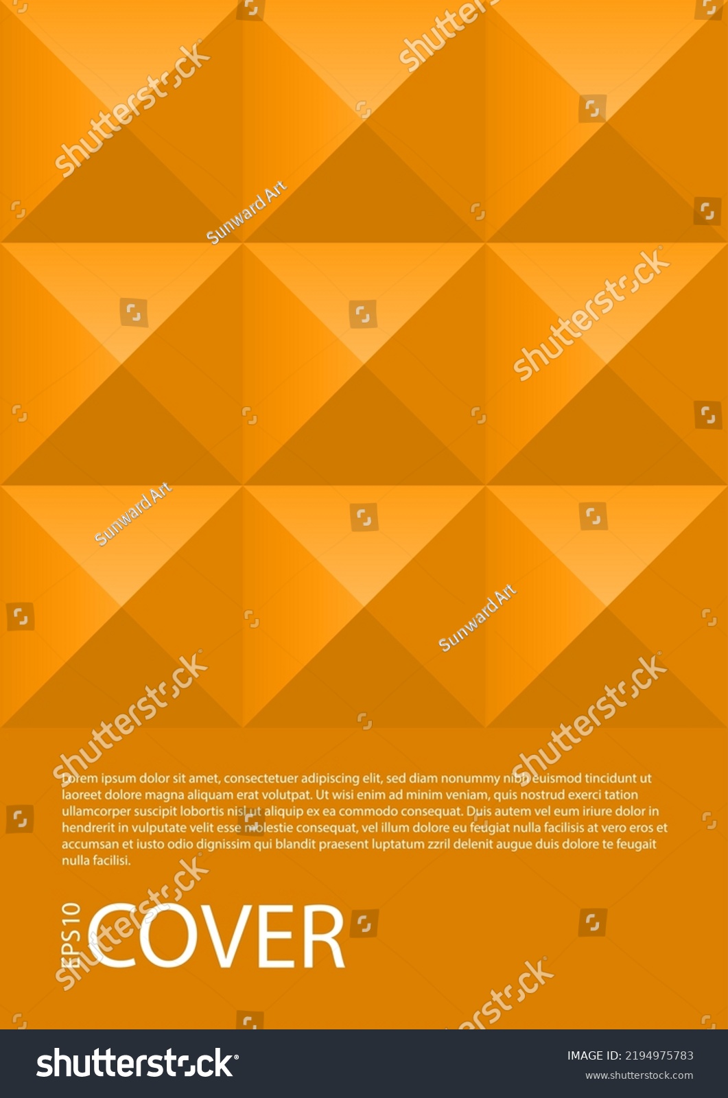 Annual Report Front Page Template Sample Stock Vector (Royalty Free ...