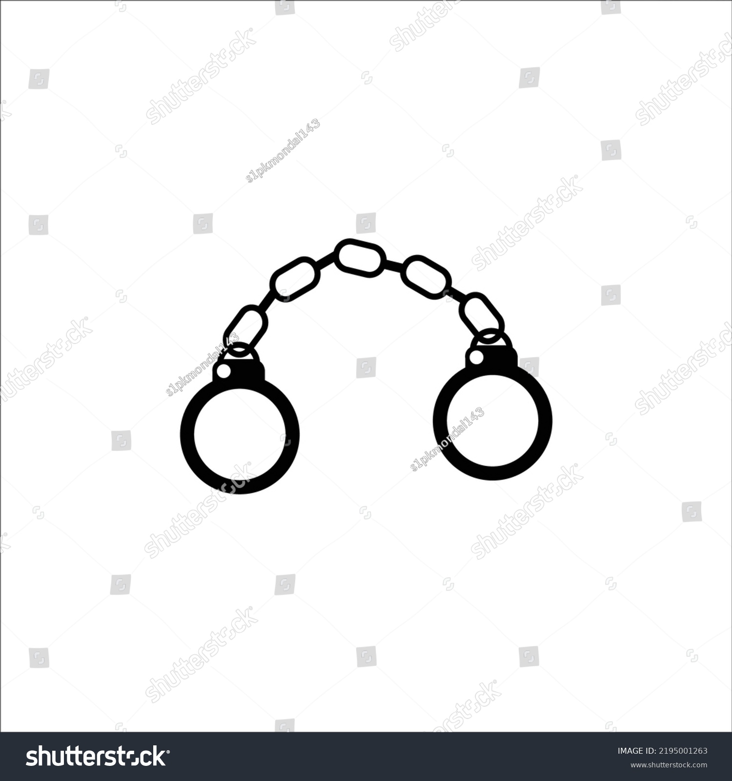 Arrest Handcuff Manacles Shackles Icon Stock Vector (Royalty Free ...