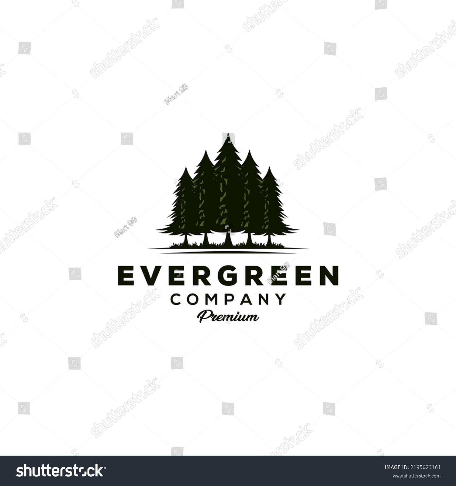 Evergreen Company Premium Logo Design Stock Vector (Royalty Free ...