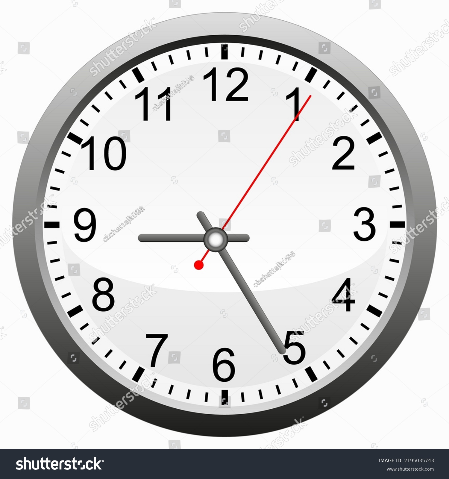 Realistic Wall Clock Vector Illustration Stock Vector (Royalty Free ...