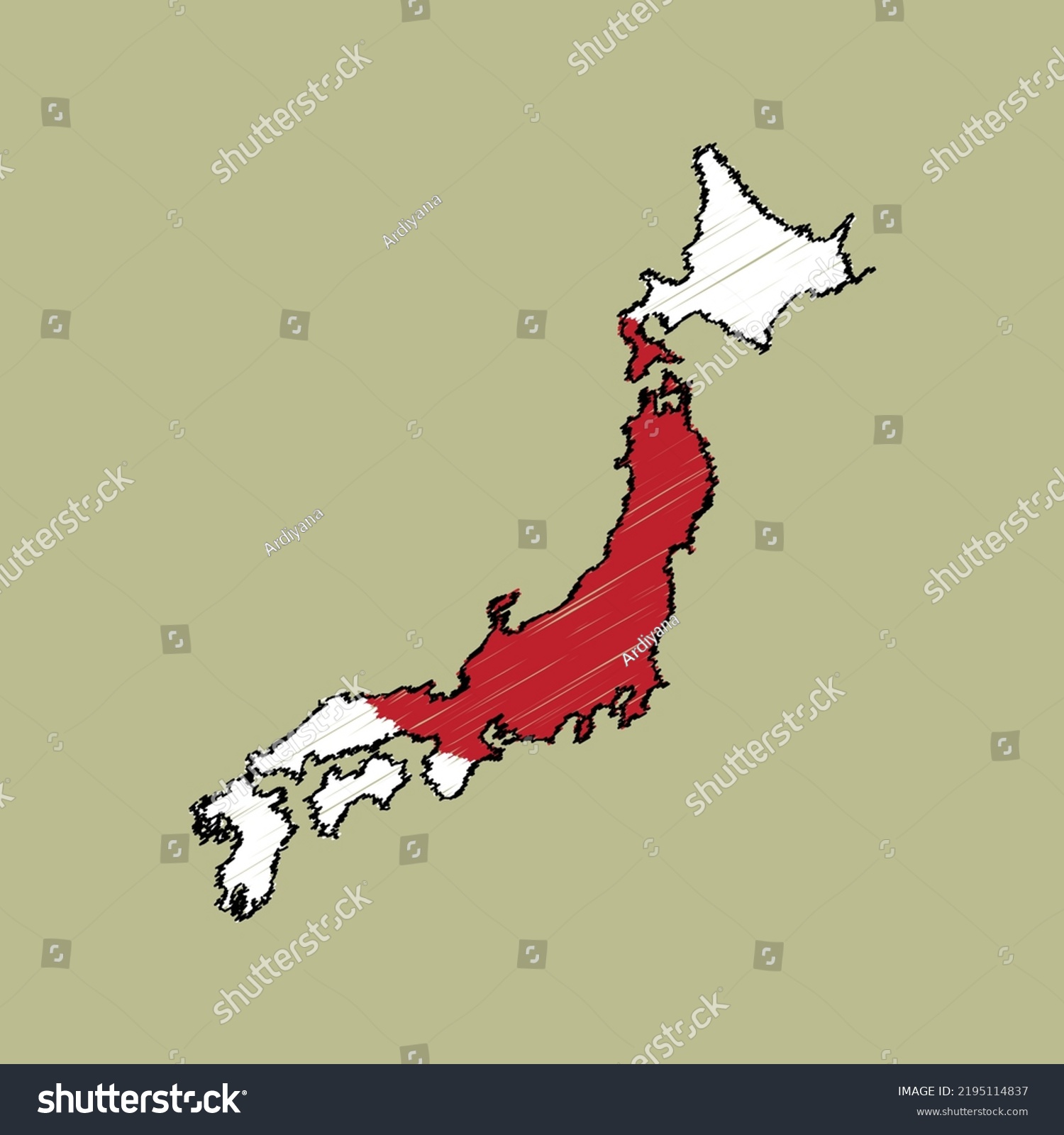 Japan Map Chalk Effect Vector Graphics Stock Vector (Royalty Free ...