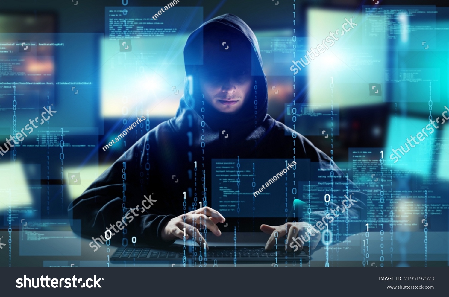 Hacker Pc Room Cyber Crime Wide Stock Photo 2195197523 | Shutterstock