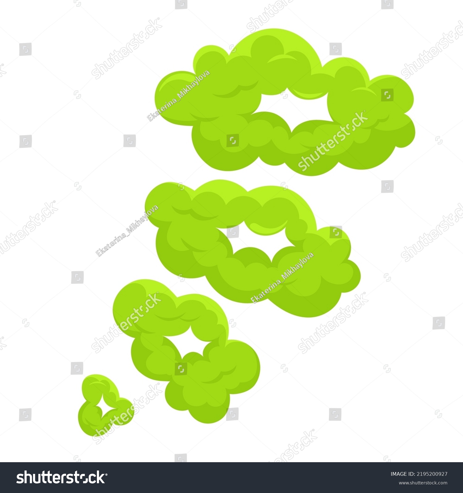 Bad Smell Fart Cloud Green Smelly Stock Vector (Royalty Free ...