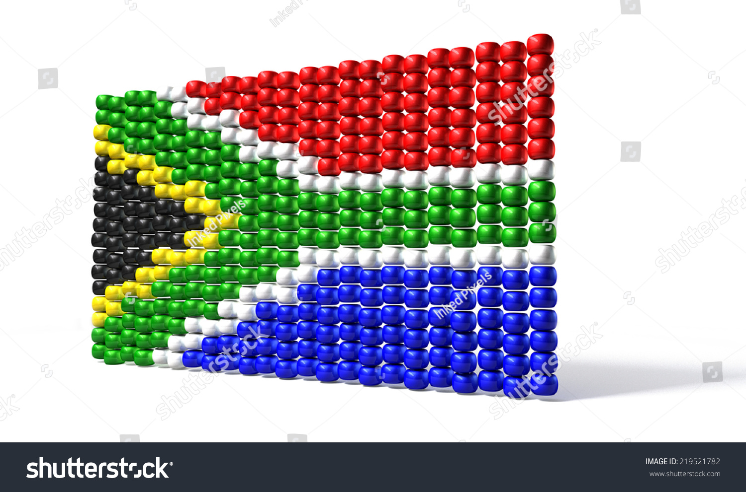 Traditional Zulu Beaded South African Flag Stock Illustration 219521782 ...