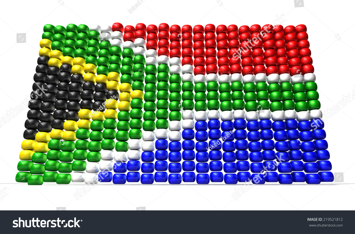 Traditional Zulu Beaded South African Flag Stock Illustration 219521812 ...