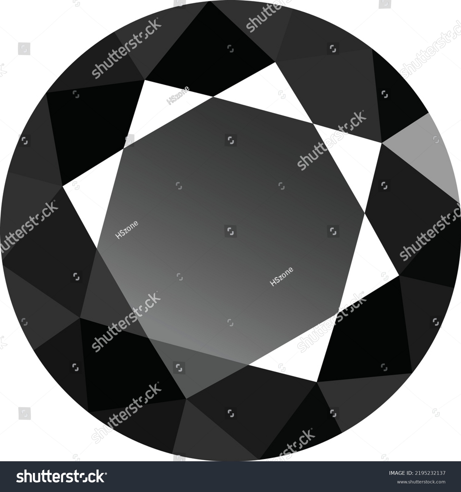 Black Diamond Vector Illustration Black Diamond Stock Vector (Royalty