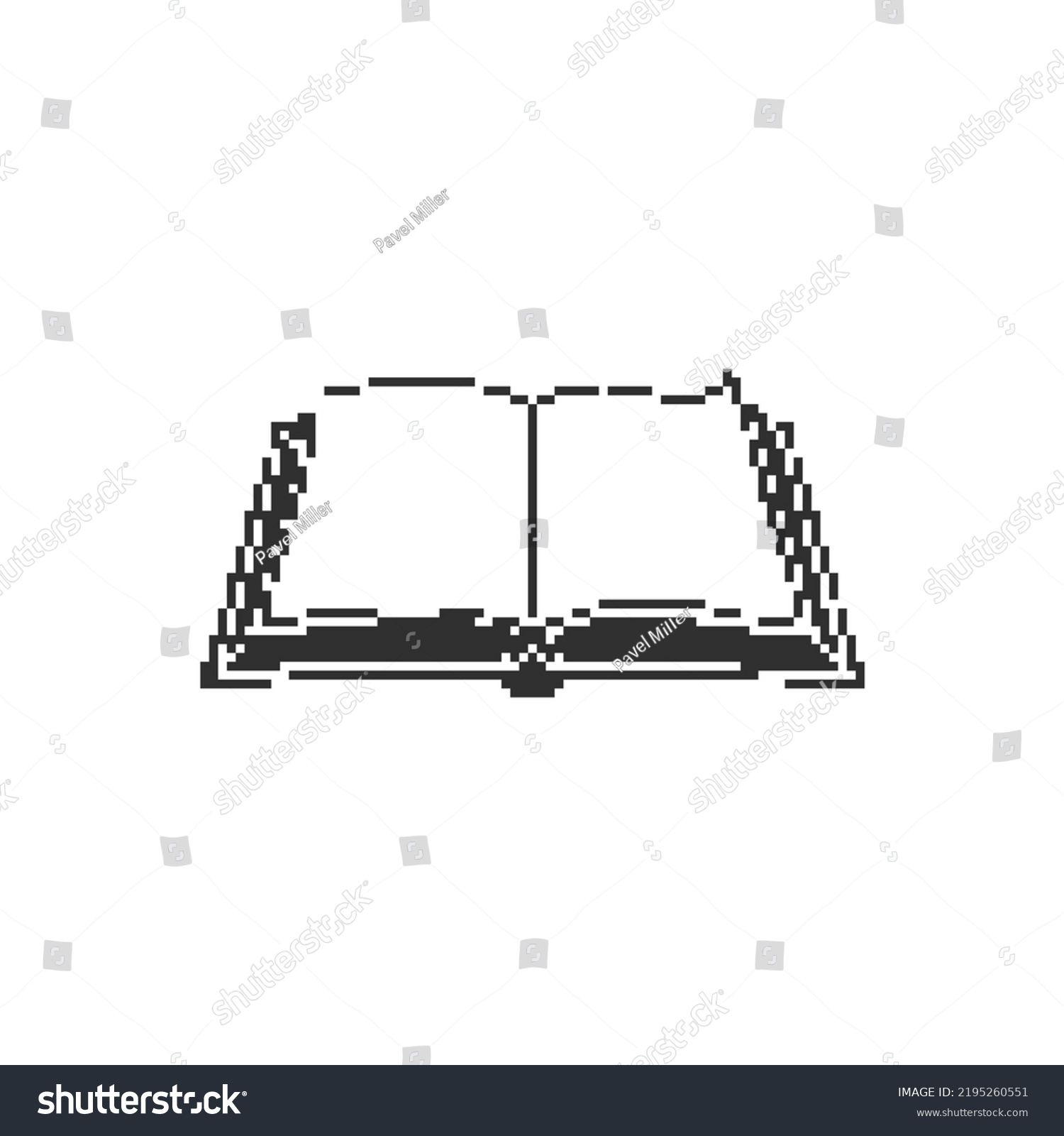 Pixel Art Book Vector 8 Bit Stock Vector (Royalty Free) 2195260551 ...