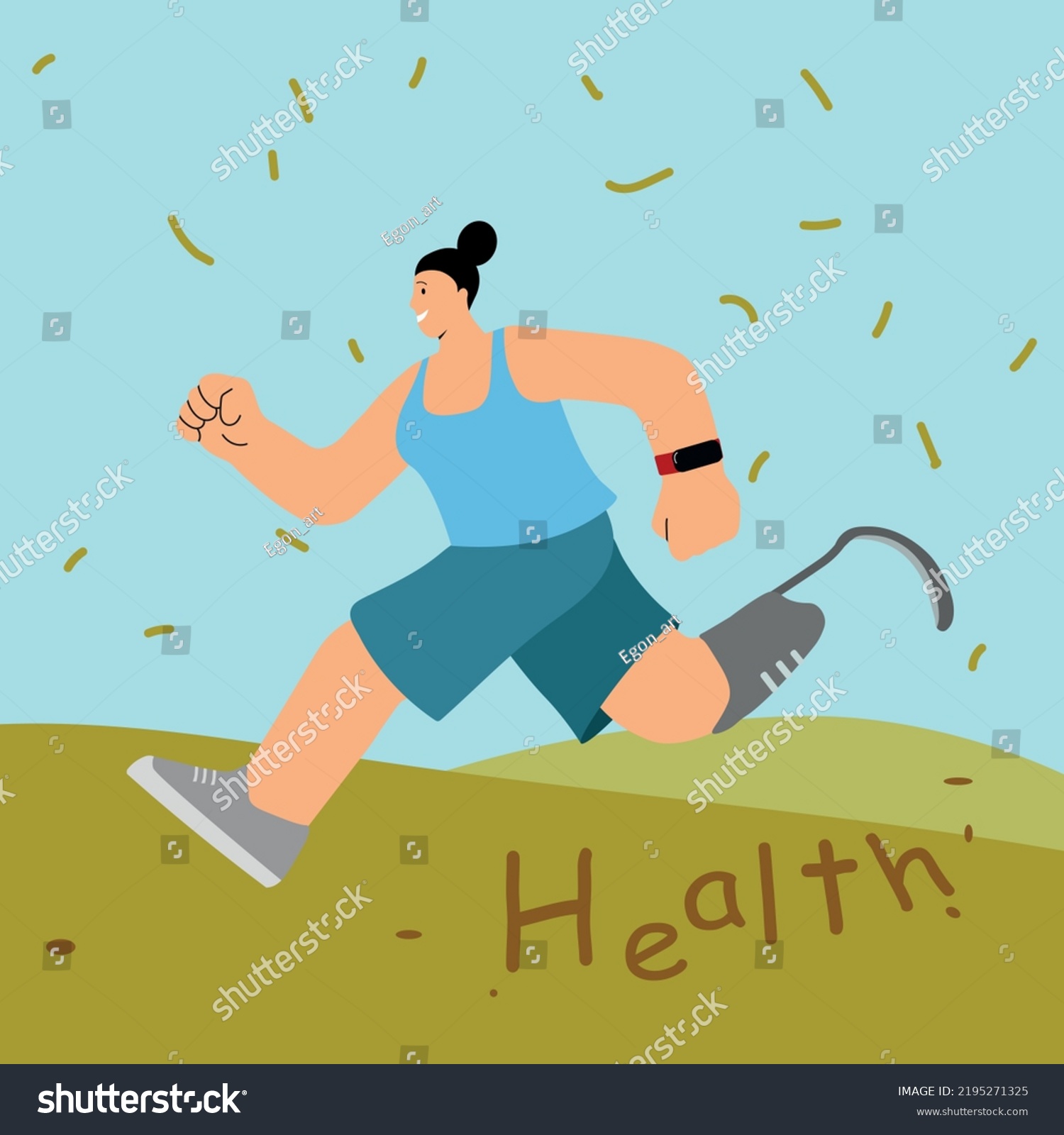 Woman Prosthetic Leg Goes Sports Vector Stock Vector Royalty Free 2195271325 Shutterstock 8413