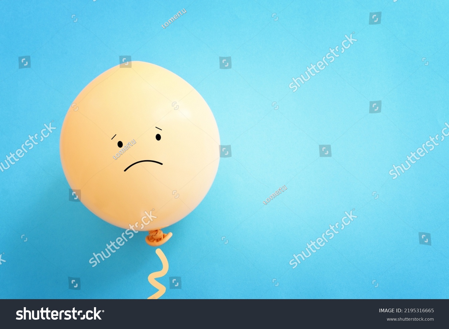 Top View Image Balloon Sad Face Stock Photo 2195316665 | Shutterstock