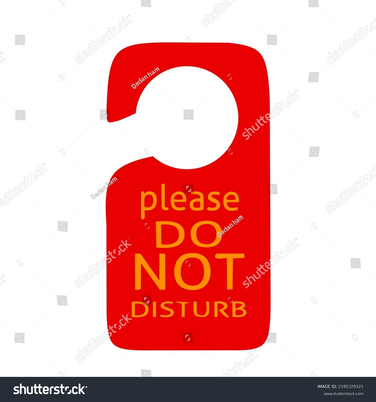 Do Not Disturb Sign Trendy Design Stock Vector (Royalty Free ...