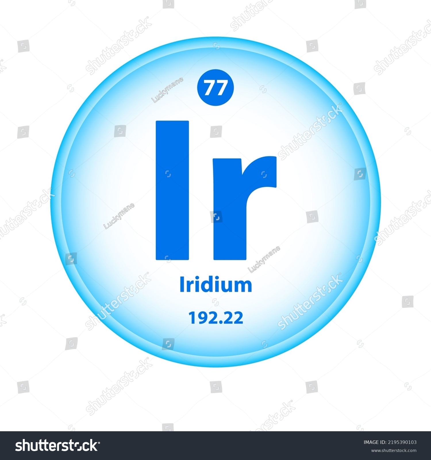 Structure Chemical Element Iridium Ir Symbol Stock Vector Royalty Free 2195390103 Shutterstock 2950