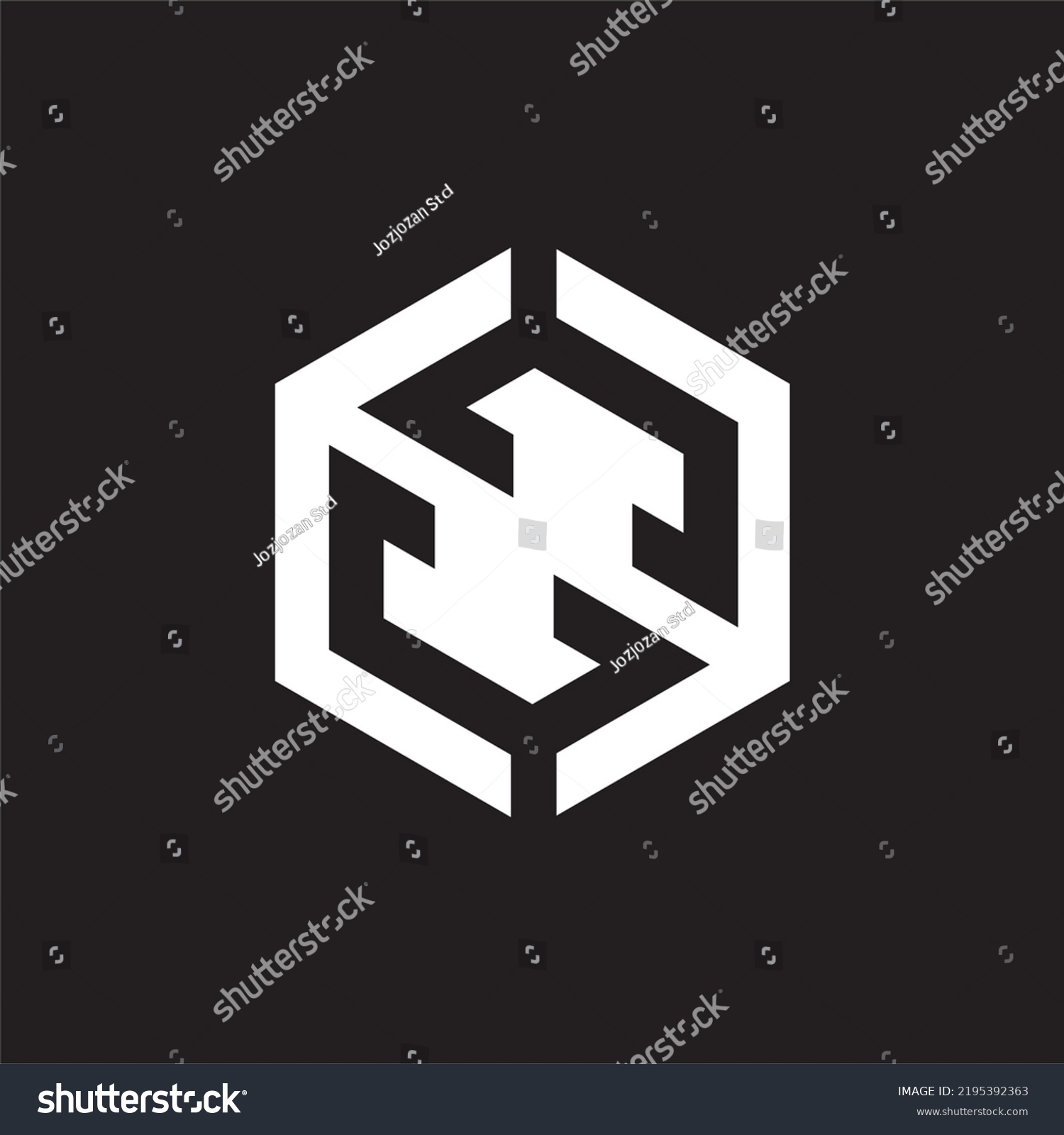 Cc Hexagon Industry Logo Vector Image Stock Vector (Royalty Free ...