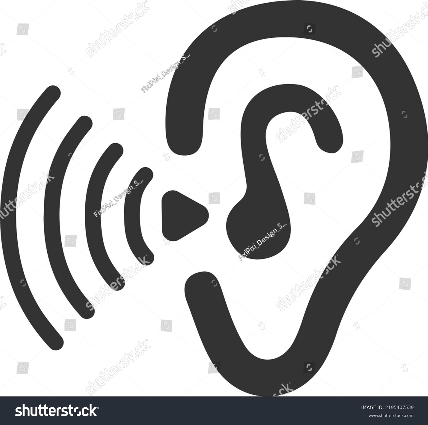 Hearing Test Icon Hear Icon Vector Stock Vector (Royalty Free ...