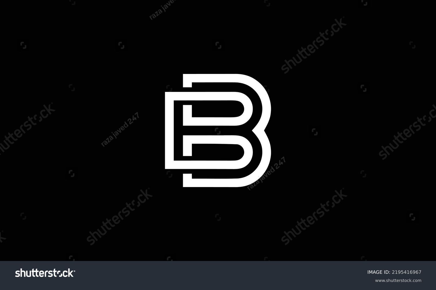 Abstract Letter B Bb Company Logo Stock Vector (Royalty Free ...