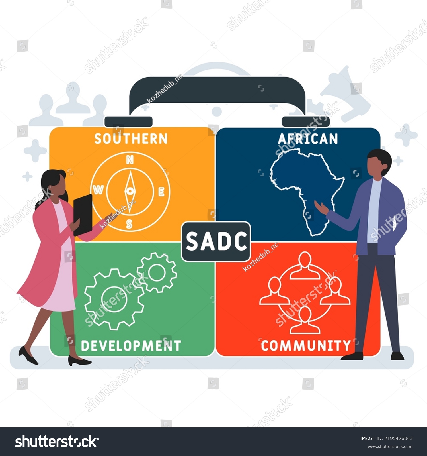 Sadc Southern African Development Community Acronym Stock Vector ...