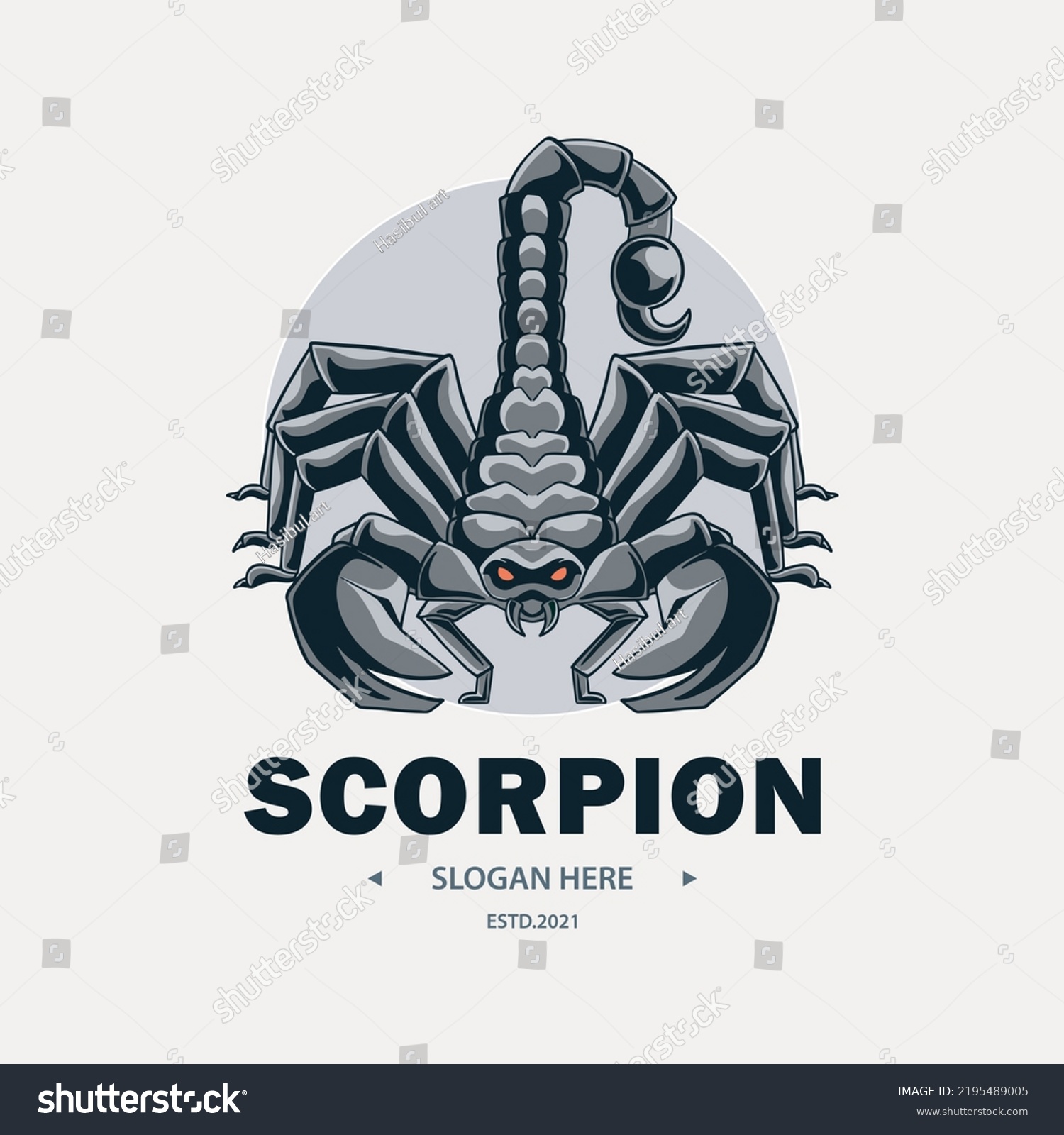 Hand Drawn Scorpion Logo Vector Stock Vector (Royalty Free) 2195489005 ...