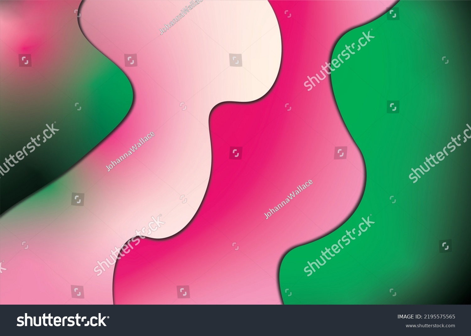 Wavey Gradient Colors Overlapping Each Other Stock Illustration 