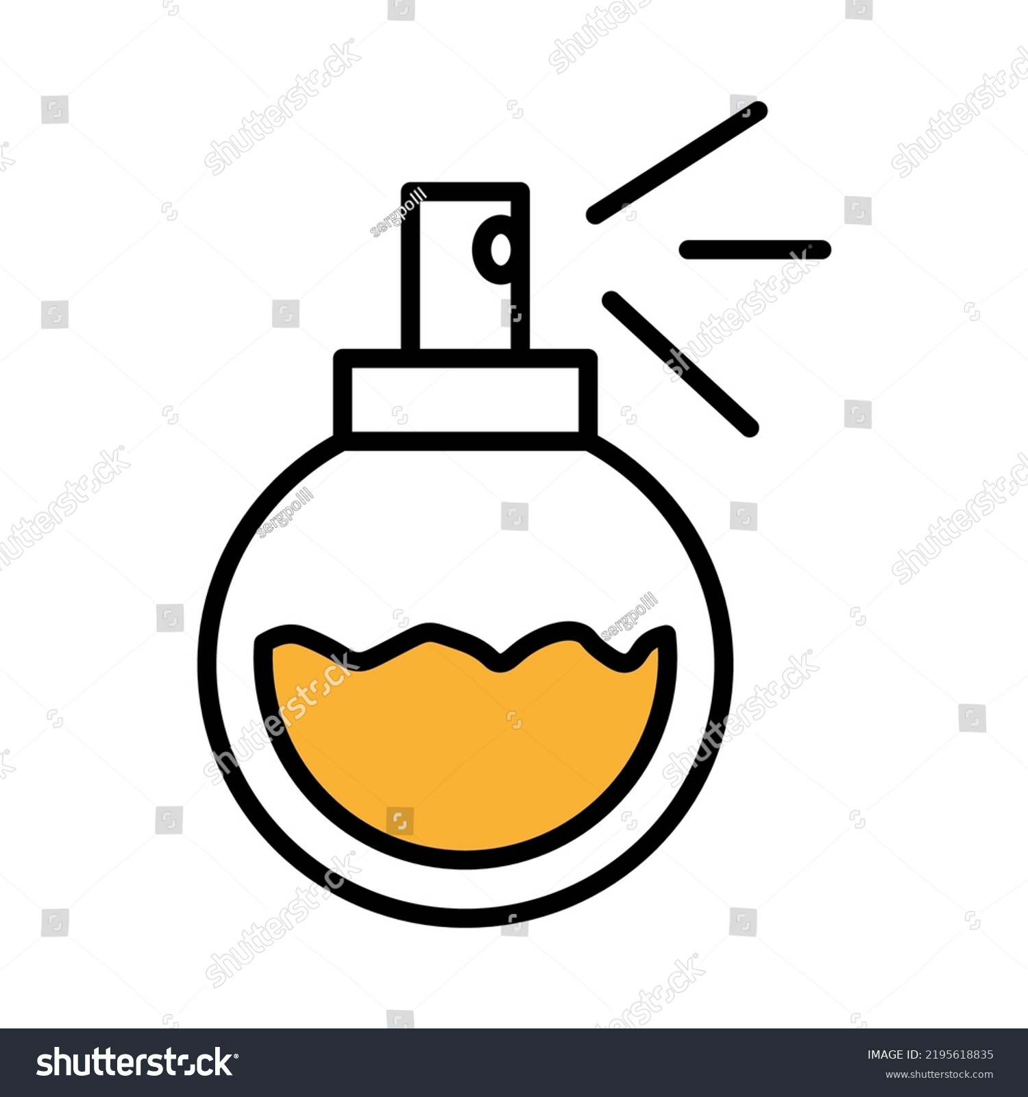 Retro Perfume Icon Line Silhouette Vector Stock Vector Royalty Free Shutterstock