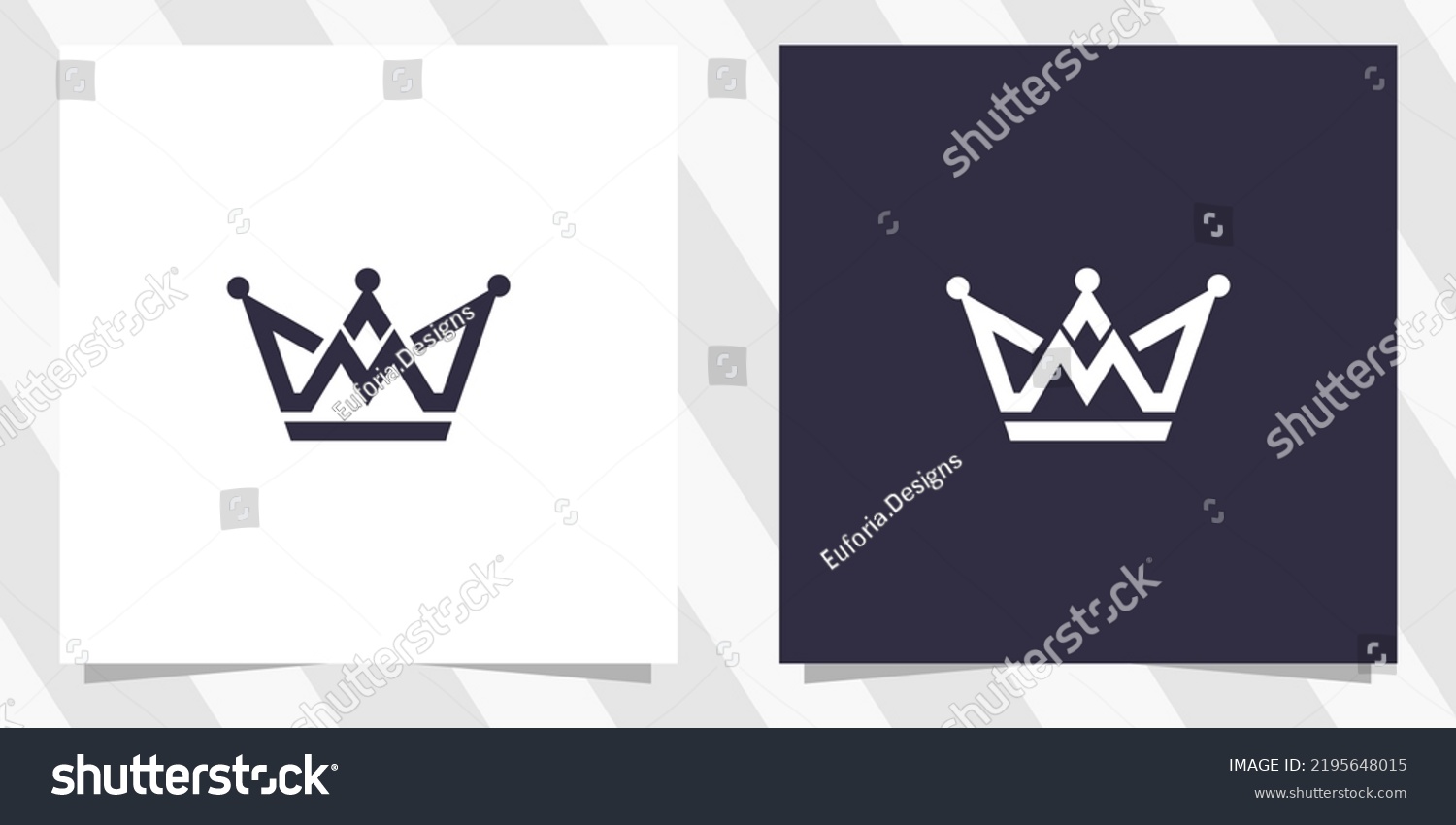 Letter M Crown Logo Design Stock Vector (Royalty Free) 2195648015 ...