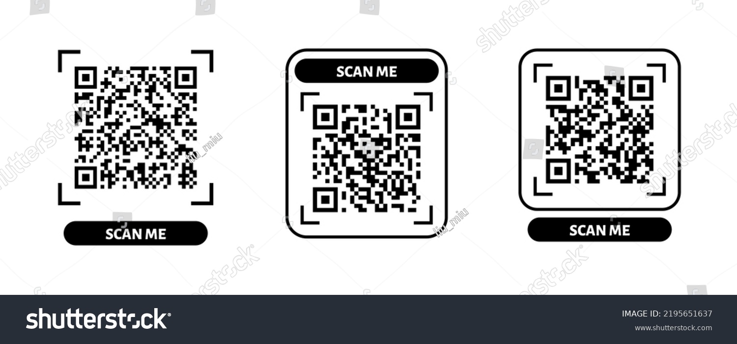 Scan Me Qr Code Design Qr Stock Vector (Royalty Free) 2195651637 ...