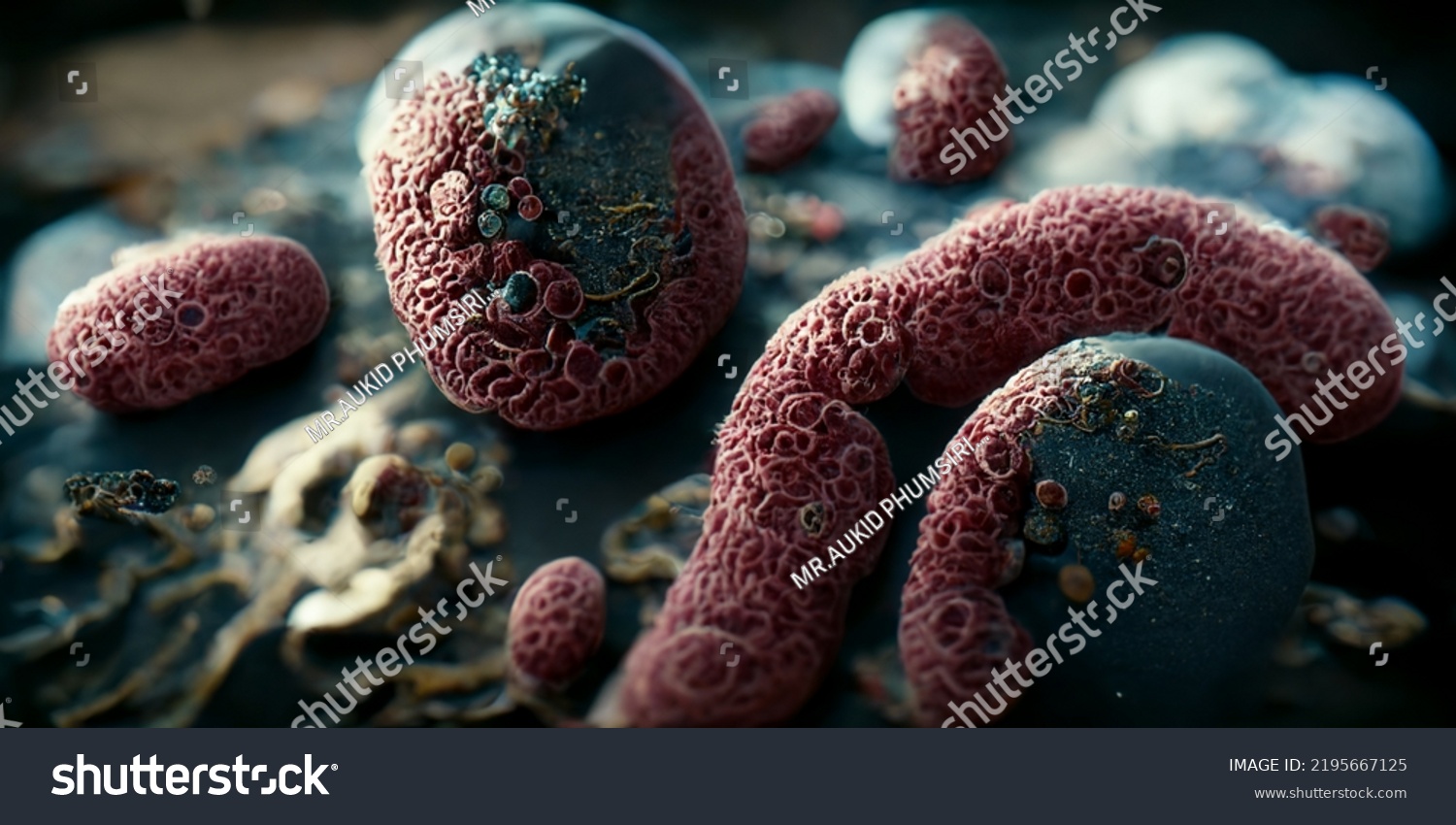 Germs Bacteria Virus Microorganisms Parasites 3d Stock Illustration ...