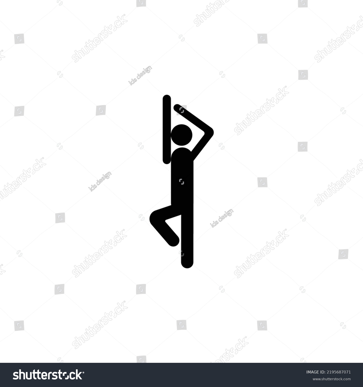 Gymnastics Woman Icon Sports Logo Vector Stock Vector (Royalty Free ...